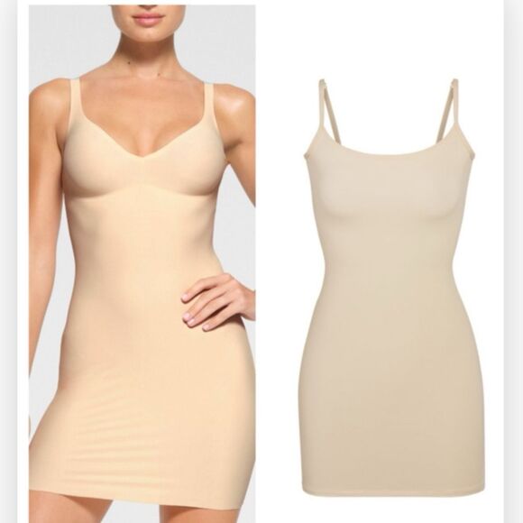 NEW w/tags SKIMS Nude Shapewear Slip Dress XL - Picture 1 of 4